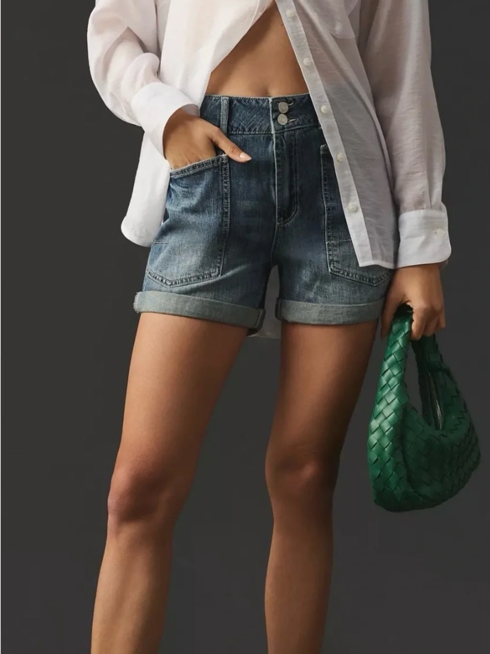 EUC Pilcro The Wanderer Denim Shorts - Picture 2 of 11